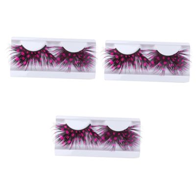 FRCOLOR 15 Pairs Colored Cosplay False Eyelashes