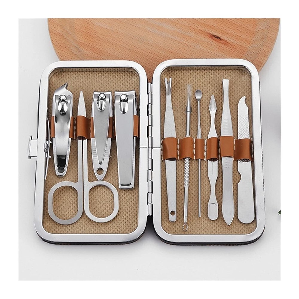 HEXEH 10-in-1 Stainless Steel Nail Clipper Set