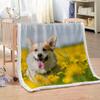 3D Corgi Sherpa Fleece Blanket, 130 x 150 cm, Soft and Warm view 4