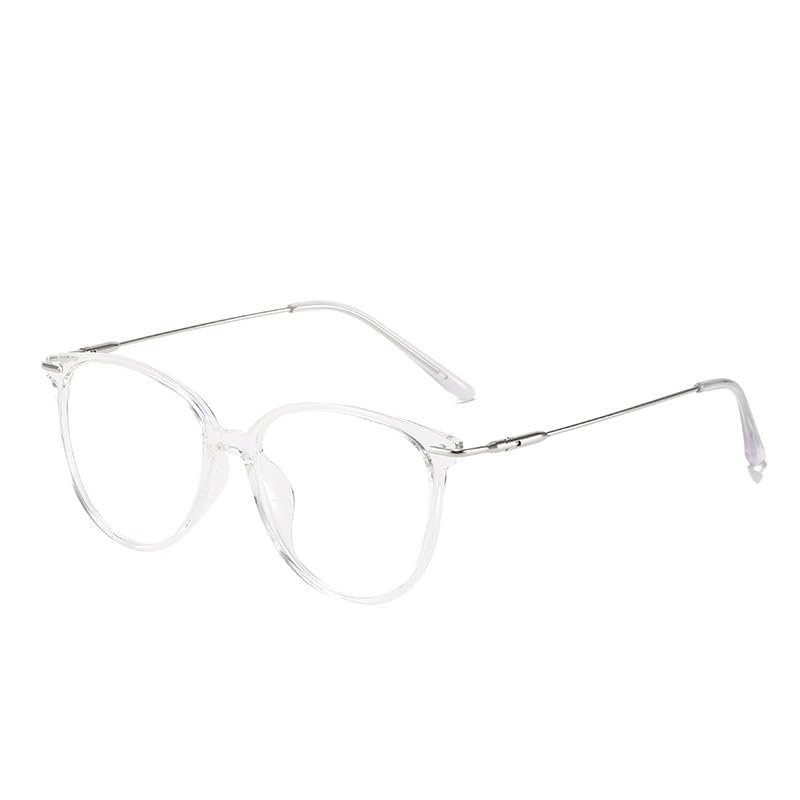 ENPAP Bergroe Blue-Light-Blocking Computer Reading Glasses, Oval, Transparent, +1.00