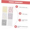 Self-Adhesive Nail Stickers with Small Floral Designs, 6 Paper Sheets view 3