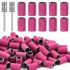 Nail Sanding Bands for Nail Drill, 100-Piece, 180 Grit, Pink view 1