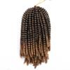 8-Inch Synthetic Spring Twist Crochet Braids Braiding Hair, 110 g Extensions for Women, T1B/27, 5 Pieces/Lot view 1
