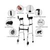 Foldable 4-in-1 Walker with Padded Armrests and Seat view 2