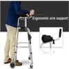 Foldable 4-in-1 Walker with Padded Armrests and Seat view 4