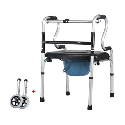 Foldable Rollator with Seat and Front Wheels
