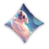 FRODOTGV Colorful Balloons Floating Puppy Satin Pillow Covers with Zipper, 2-Pack, 16 x 16 in view 2