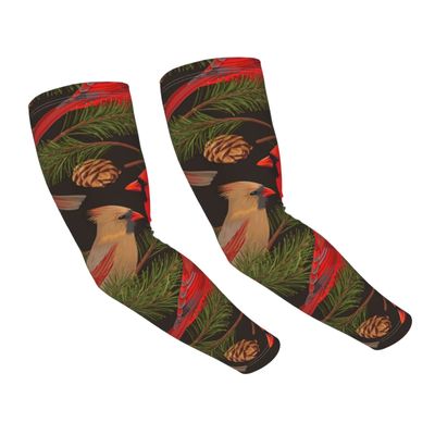 Ahdyr Cardinal Bird Arm Sleeve, UV Protection, Gardening, Farm, Ice Silk, Tattoo, Non-Slip, Unisex