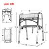 Foldable Medical Rollator Walker with Seat Wheels and Push-Down Brakes view 2