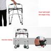 Foldable Medical Rollator Walker with Seat Wheels and Push-Down Brakes view 4