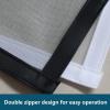 Mosquito Screen Door with Pet Escape Prevention, Scratch-Resistant, Dustproof, Zipper, Cat/Dog Divider (Color B, 95 x 210 cm) view 4