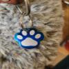 Personalized Stainless Steel Paw-Shaped Dog Tag view 3