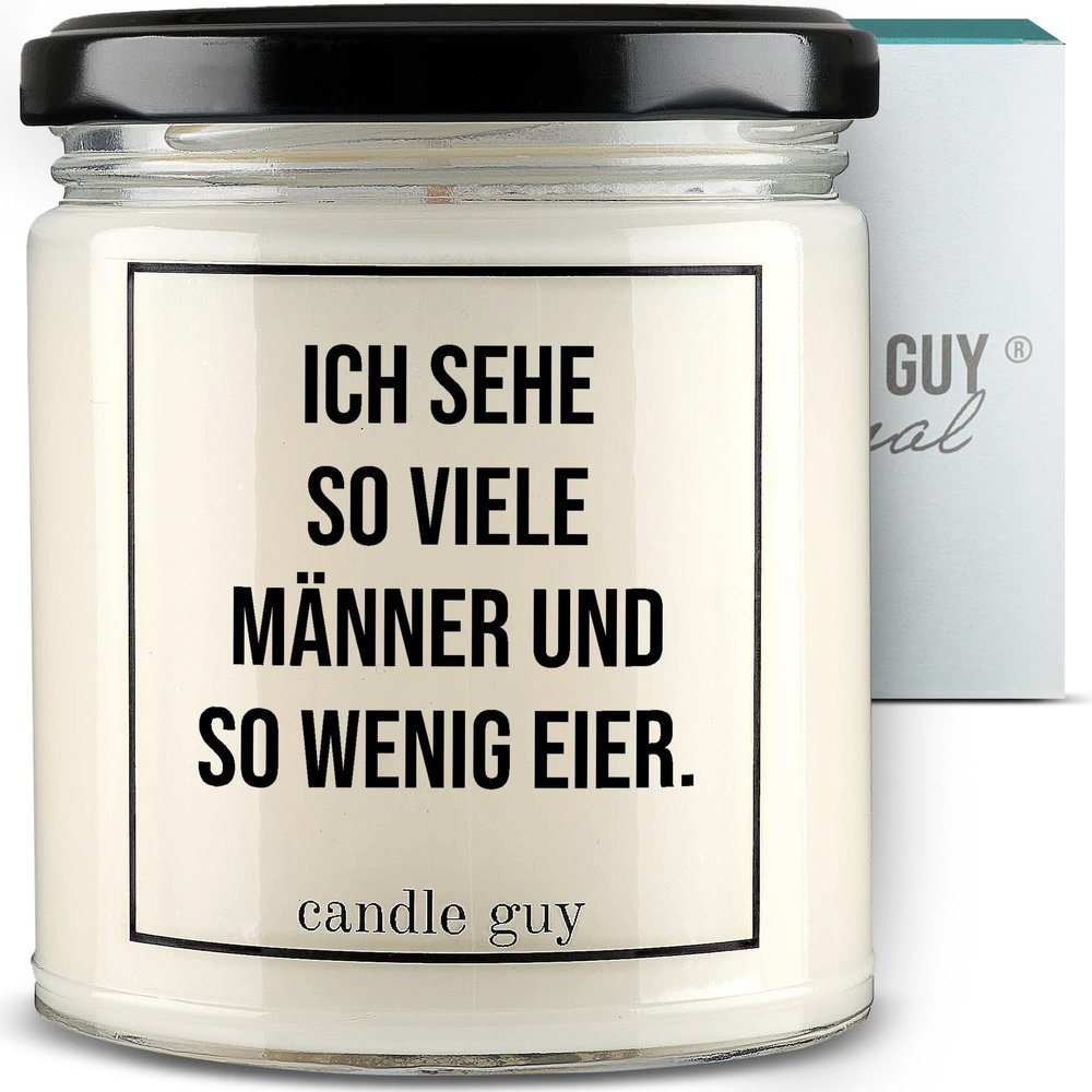 candle guy Scented Candle in a Glass Jar [70-Hour Burn Time] – Handmade Soy Wax Candle with Saying