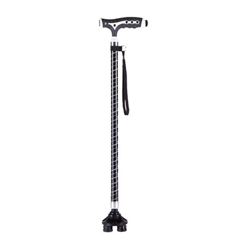 Four-Legged Walking Cane for Older Men, Adjustable Aluminum Walking Aid