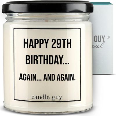 candle guy Scented Candle in Glass [70-Hour Burn Time] – Handmade Soy Wax Candle with Saying