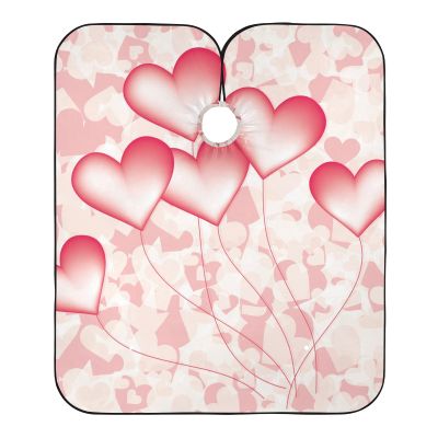 Adjustable Salon Barber Cape with Red Hearts