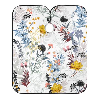 Salon Barber Cape with Garden Flower Print, Polyester