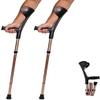 Adjustable Forearm Crutches for Adults, Foldable Ultralight Aluminum, Comfort Grip, Rubber Tips view 1