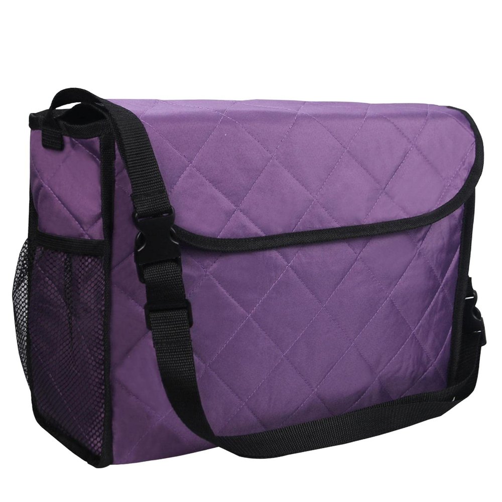 Wheelchair Storage Bag, Shoulder Bag for Travel, Rollators and Seniors, Purple
