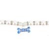Zunea Pearl Necklace for Small Dogs and Cats with Bone Charm view 4