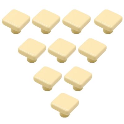 HDJNal 10-Piece Colorful Square Ceramic Cabinet Knobs
