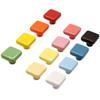 HDJNal 10-Piece Colorful Square Ceramic Cabinet Knobs view 3