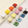 HDJNal 10-Piece Colorful Square Ceramic Cabinet Knobs view 4