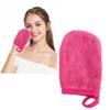 FOMIYES 9-Piece Facial Cleansing Gloves, Thick Reusable Makeup Remover Puffs, Pink view 2