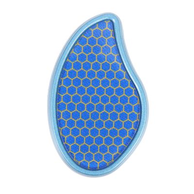 Blue Callus Remover Foot File with Scraper, ABS and Glass
