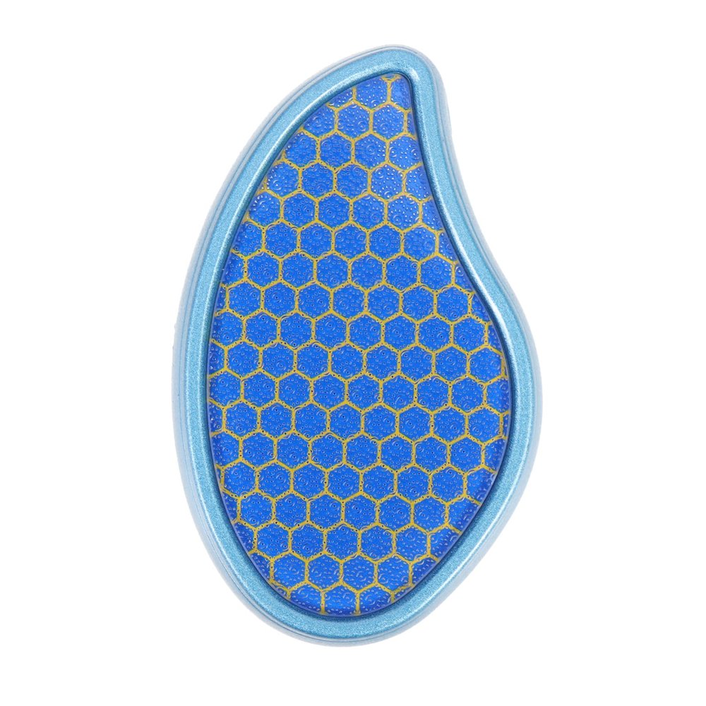 Blue Callus Remover Foot File with Scraper, ABS and Glass