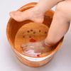 SilteD Wooden Foot Basin, Solid Wood Foot Tub, Pedicure Bowl, Spa Massage Foot Bath, Household Foot Bath Barrel, Massage Device view 3