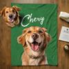 VEELU Personalized Pet Photo Blanket with Name, Blue view 2
