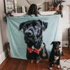 VEELU Personalized Pet Photo Blanket with Name, Blue view 3