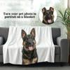 VEELU Personalized Pet Photo Blanket with Name, Blue view 4