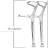 Adjustable Forearm Crutches, Black, Lightweight with Cuff view 3