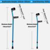 Adjustable Folding Forearm Crutch, Lightweight Aluminum with Shock-Absorbing Spring view 2