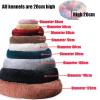 HUAXIQUE Round Plush Donut Dog Bed, Washable, Non-Slip, 80 cm, Burgundy-B view 3
