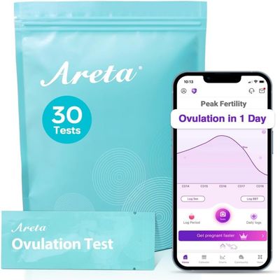 Areta 30-Pack Ovulation Tests for Women, LH Fertility Test Strips