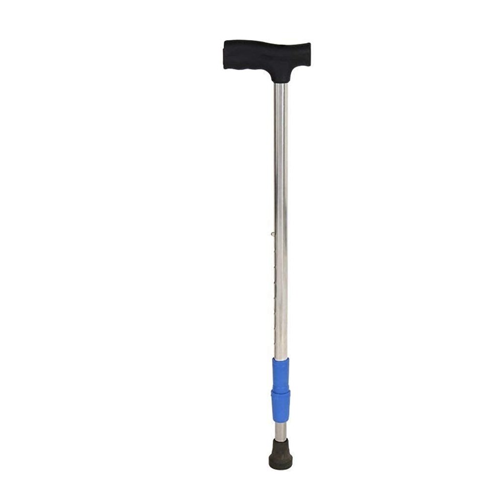 Extendable Crutches, Elderly Man's Walking Cane, Stainless Steel, Non-Slip