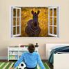 3D Zebra Wall Decal, Removable Wall Sticker, 67 x 45 cm view 1