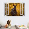 3D Zebra Wall Decal, Removable Wall Sticker, 67 x 45 cm view 2