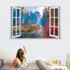 3D Forest Tree Wall Decal with Wall Break Effect, 67 x 45 cm view 2