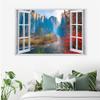 3D Forest Tree Wall Decal with Wall Break Effect, 67 x 45 cm view 3