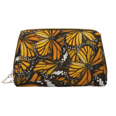 Chemistry Print Leather-Look Washable Makeup Bag for Women