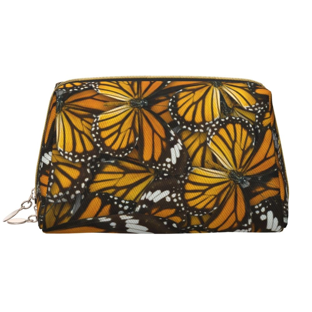 Chemistry Print Leather-Look Washable Makeup Bag for Women
