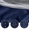 UNICOKA Cute Princess Bed Canopy Curtain with Starry-Sky Lights, Navy Blue view 3