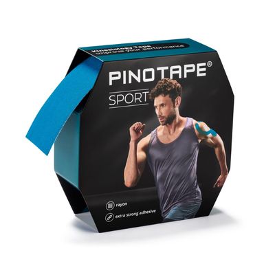 Pinotape Pro Kinesiology Tape, 31 m x 5 cm, Waterproof, Petrol