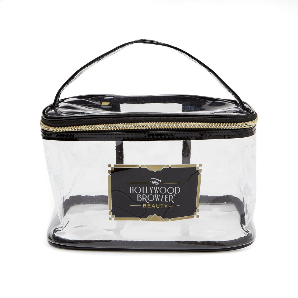 Hollywood Browzer Large Transparent Cosmetic Bag for Women