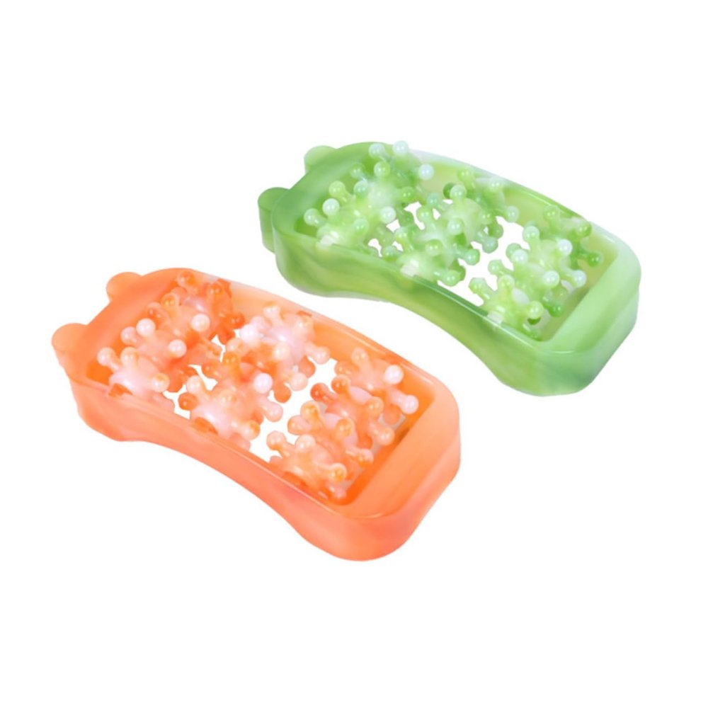 Small Plastic Foot Massage Rollers, 2-Pack, Green