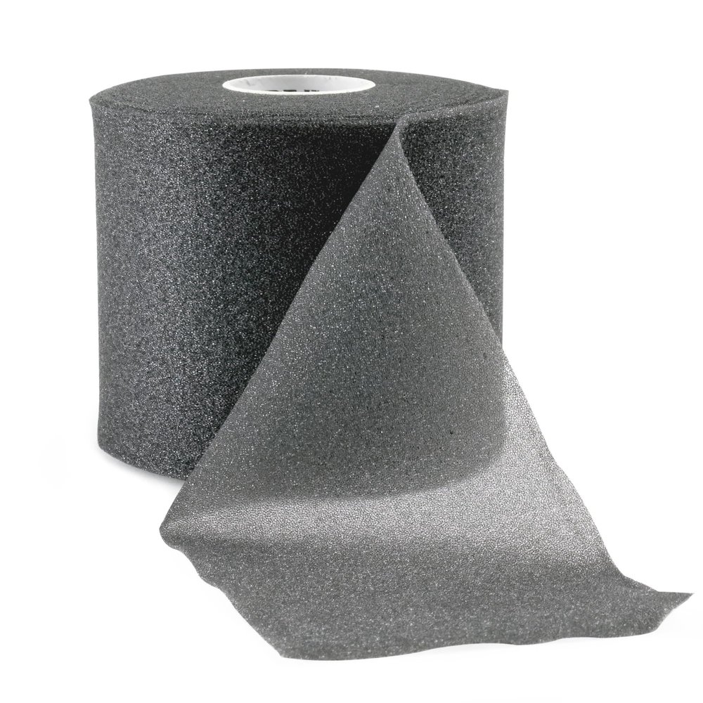 Cannon Sports Pre-Wrap 30-Yard Roll Athletic Foam Underwrap Tape for Ankles, Wrists, Knees, Elbows and Hair, Black